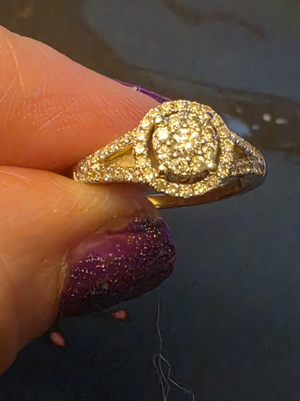 Affinity 1/2 CTW Diamond Gold Solitaire Halo Ring - Size 8